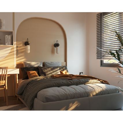 MAXLIGHT W0381 - Zidna lampa ROMA 1xG9/12W/230V crna