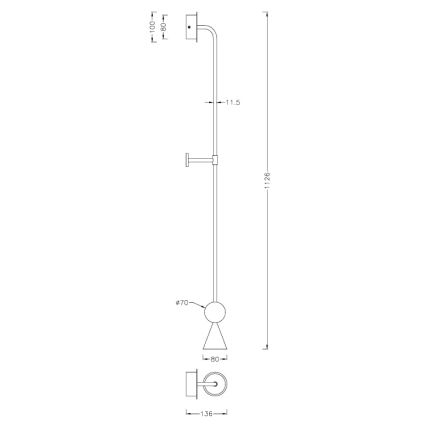 MAXLIGHT W0446 - LED zidna lampa BINGO LED/8W/230V CRI 92 crna/zelena