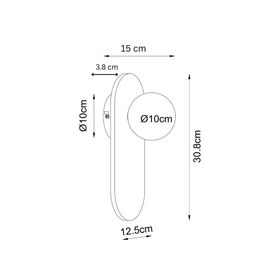 MAXLIGHT W0476 - Zidna svetiljka POINT 1xG9/7W/230V braon