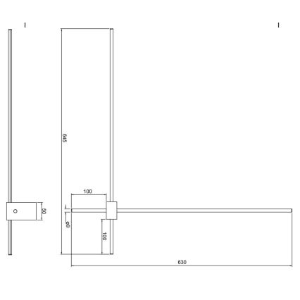 Maytoni C070WL-L12GB3K - LED zidno svetlo PARS LED/12W/230V CRI 90 crna