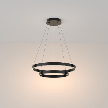 Maytoni MOD058PL-L55B3K - LED luster na sajli RIM, LED/61W/230V, 3000K, prečnik 60 cm, crna