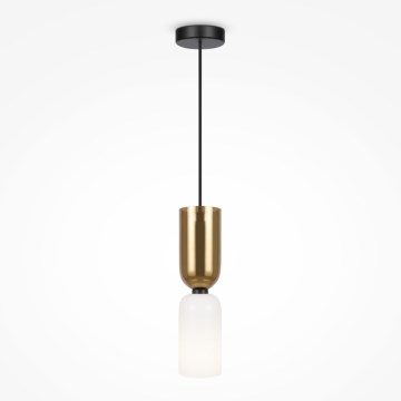 Maytoni MOD177PL-01G - Luster na sajli MEMORY 1xE14/40W/230V zlatna/bela