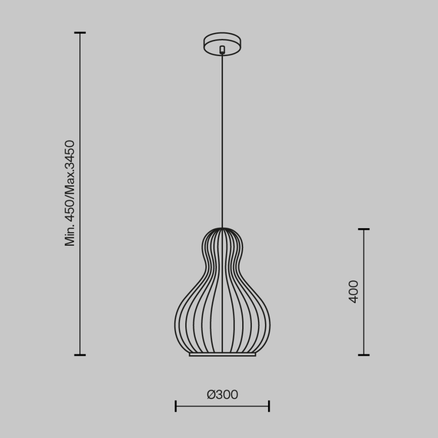Maytoni MOD192PL-01W1 - Luster na sajli ROOTS 1xE27/40W/230V, prečnik 30 cm, bež
