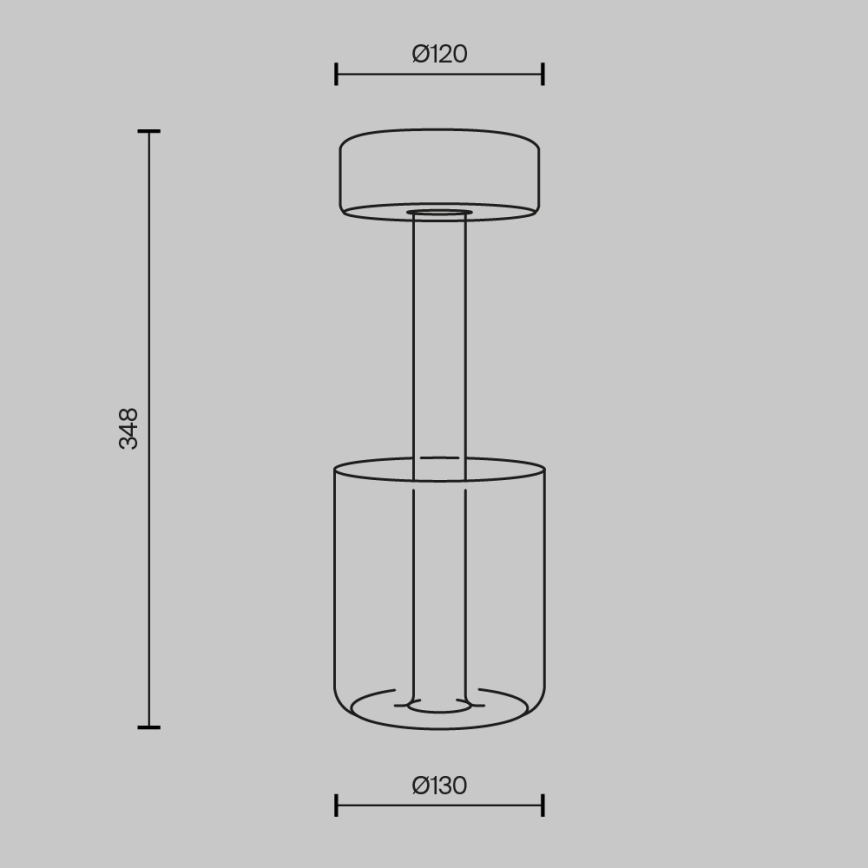 Maytoni MOD229TL-L3B3K1 - prigušiva LED prenosna punjiva stona lampa, LED/3W/5V, 2200-4000K, 2000 mAh, crna/prozirna