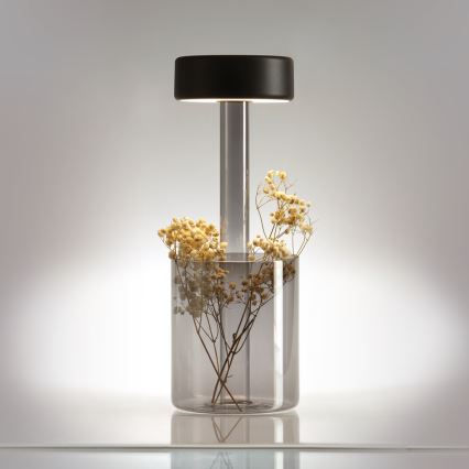 Maytoni MOD229TL-L3B3K3 - LED prigušiva punjiva prenosna stona lampa LED/3W/5V 2200-4000K 2000 mAh crna/siva