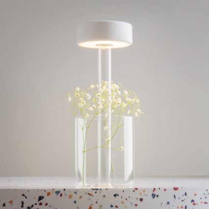 Maytoni MOD229TL-L3W3K1 - prenosiva, punjiva i prigušiva LED stona lampa LED/3W/5V 2200-4000K 2000 mAh bela/prozirna