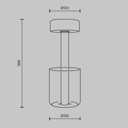 Maytoni MOD229TL-L3W3K1 - prenosiva, punjiva i prigušiva LED stona lampa LED/3W/5V 2200-4000K 2000 mAh bela/prozirna