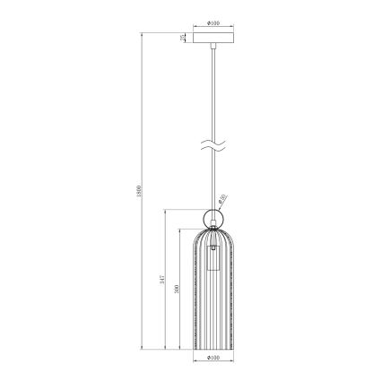 Maytoni MOD302PL-01W - Luster na sajli ANTIC 1xE14/40W/230V zlatna/bela