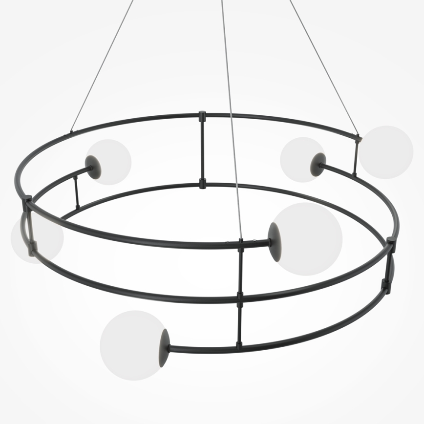 Maytoni MOD317PL-06B - Luster na sajli BALANCE 6xG9/40W/230V crna