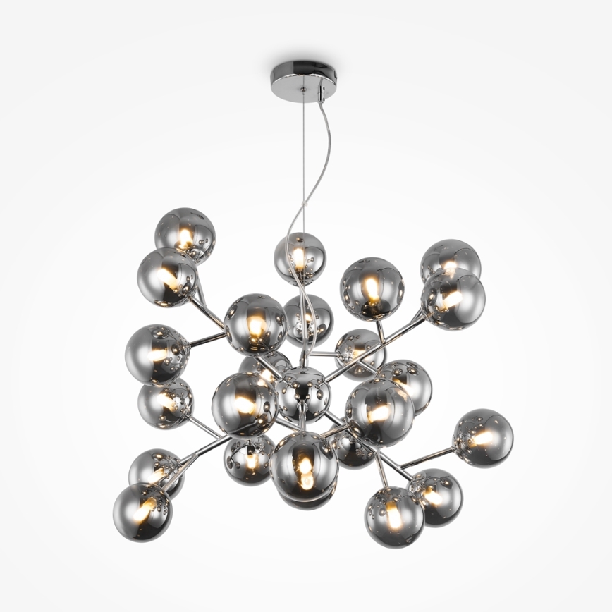 Maytoni MOD545PL-24CH - Luster na sajli DALLAS 24xG9/28W/230V dimno staklo