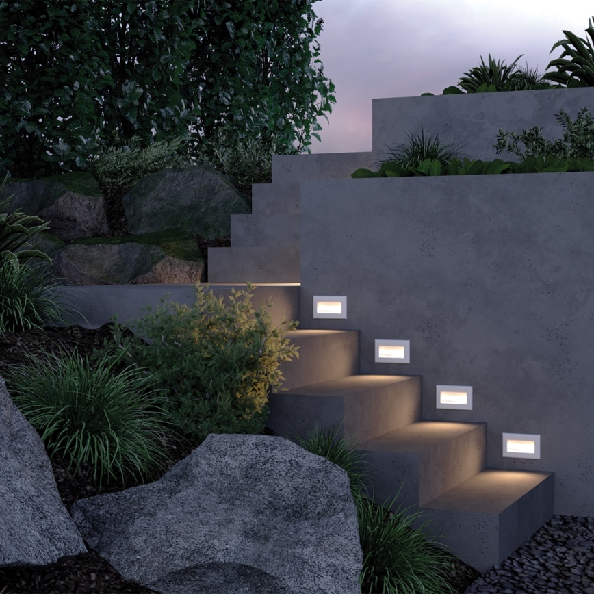 Maytoni O045SL-L3W3K - LED spoljna ugradna svetiljka BOSCA LED/3W/230V 3000K IP65 bela