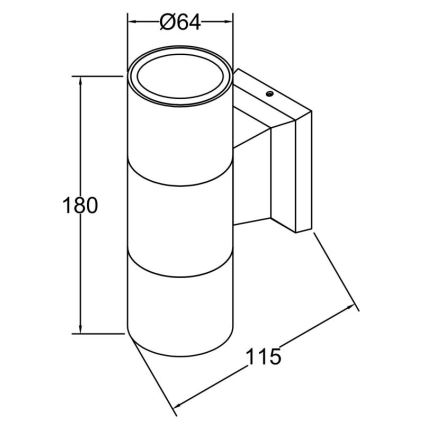 Maytoni O574WL-02GR - spoljno zidno svetlo BOWERY 2xGU10/50W/230V IP54 antracit