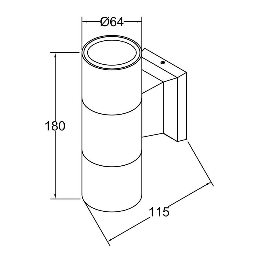 Maytoni O574WL-02GR - spoljno zidno svetlo BOWERY 2xGU10/50W/230V IP54 antracit