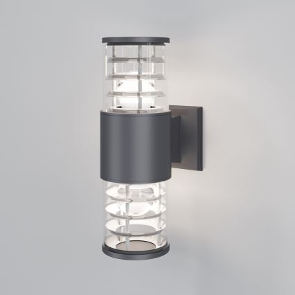 Maytoni O576WL-02GR - Spoljno zidno svetlo BRONX 2xE27/60W/230V IP54 antracit