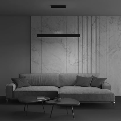 Maytoni P010PL-L30B4K - LED luster na sajli STEP LED/30W/230V 4000K 118,5 cm crna