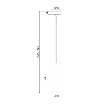 Maytoni P011PL-01CH - Luster na sajli GIOIA 1xE14/40W/230V crna