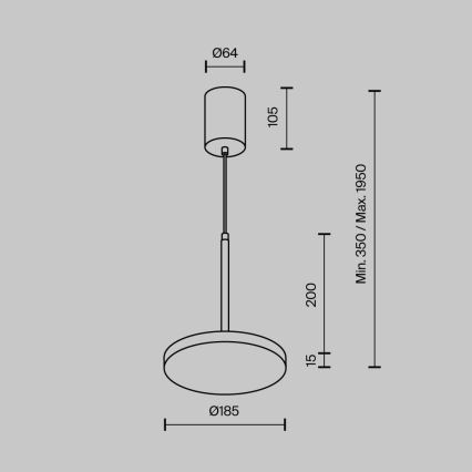 Maytoni P076PL-L12W3K-BS - LED luster na sajli PLATO LED/12W/230V 3000K zlatna