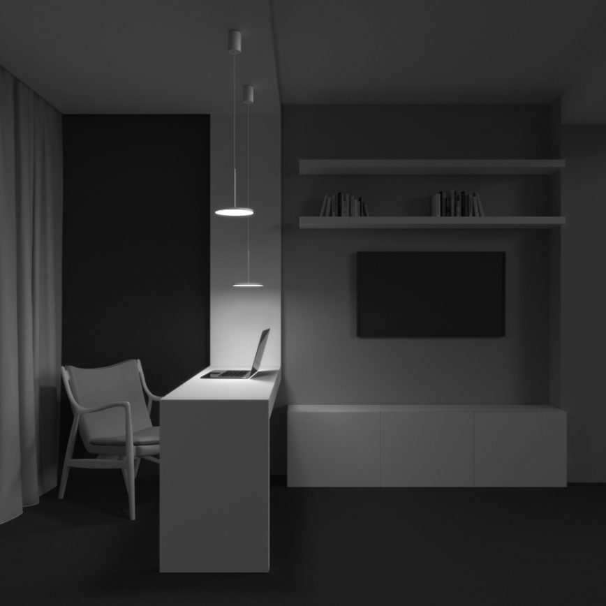 Maytoni P076PL-L12W3K-W - LED luster na sajli PLATO LED/12W/2300K 3000K bela