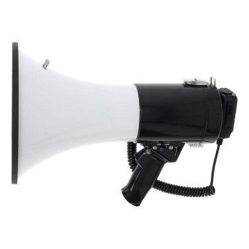 Megafon sa eksternim USB mikrofonom, 25W, 8xC, bela/crna