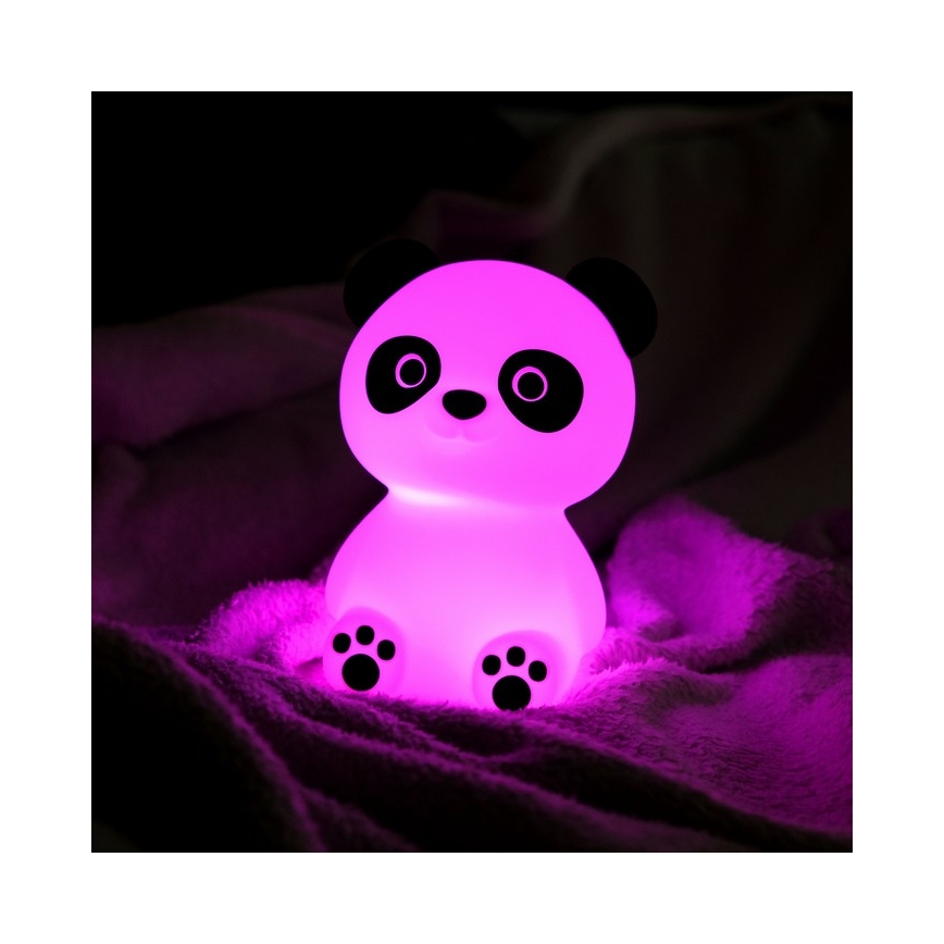 MegaLight - LED RGB prigušiva punjiva dečja lampa na dodir PADDY PANDA LED/5V