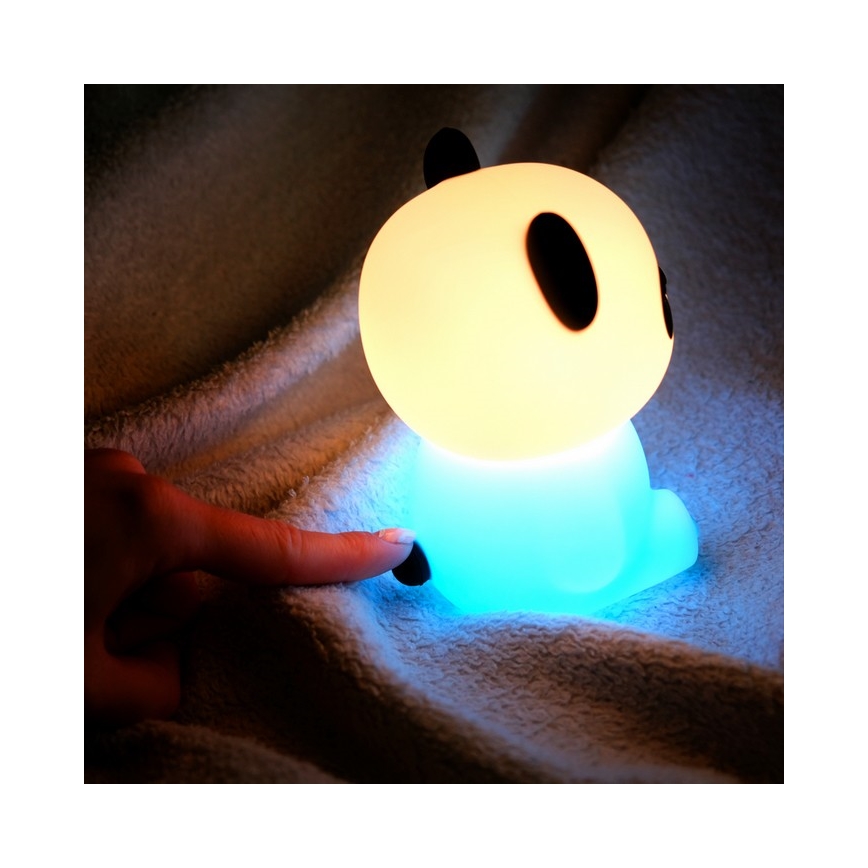 MegaLight - LED RGB prigušiva punjiva dečja lampa na dodir PADDY PANDA LED/5V