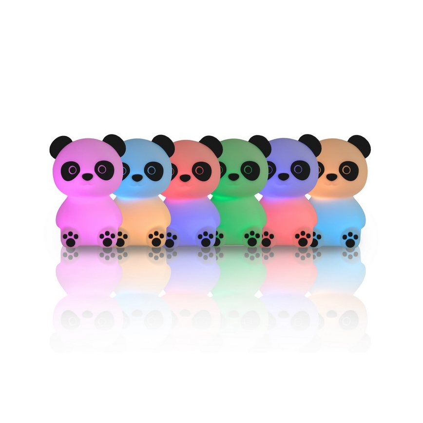 MegaLight - LED RGB prigušiva punjiva dečja lampa na dodir PADDY PANDA LED/5V