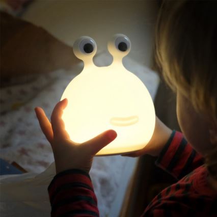 MegaLight - LED RGB prigušiva punjiva dečija dodirna lampa MOMO MOON LED/5V