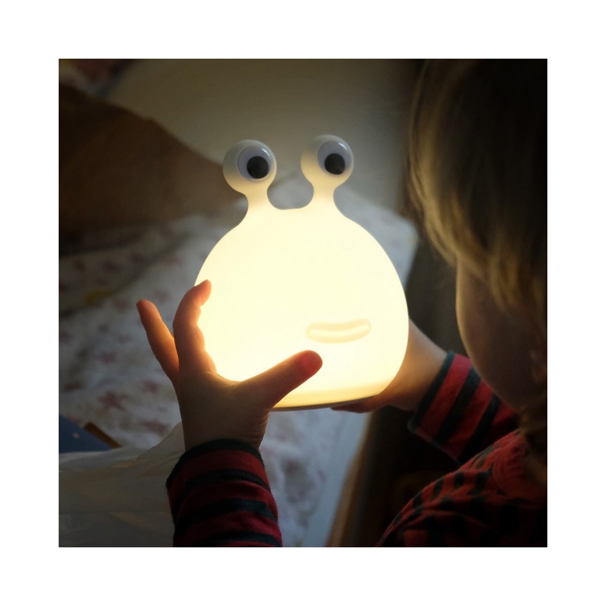 MegaLight - LED RGB prigušiva punjiva dečija dodirna lampa MOMO MOON LED/5V