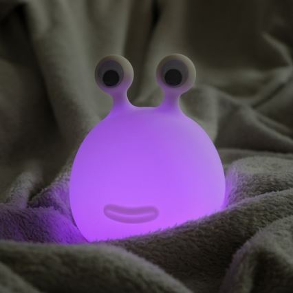 MegaLight - LED RGB prigušiva punjiva dečija dodirna lampa MOMO MOON LED/5V