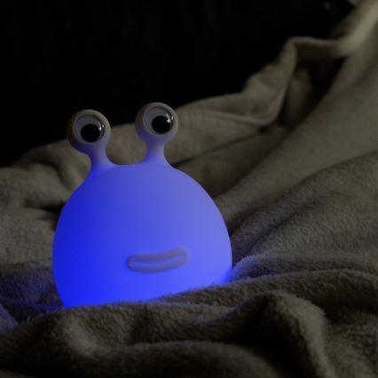 MegaLight - LED RGB prigušiva punjiva dečija dodirna lampa MOMO MOON LED/5V