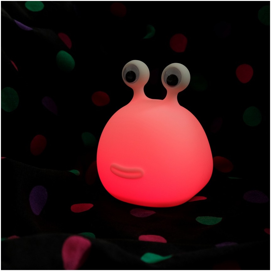 MegaLight - LED RGB prigušiva punjiva dečija dodirna lampa MOMO MOON LED/5V
