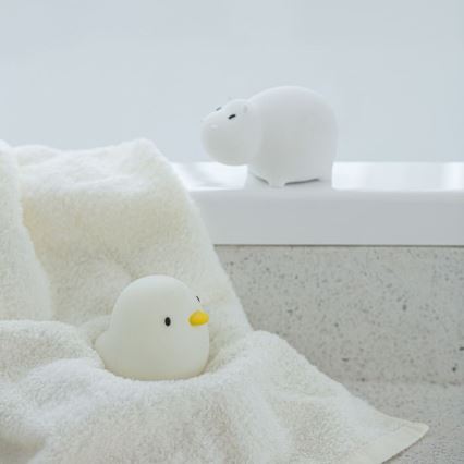 MegaLight - LED RGB Punjiva dečija dodirna lampa za kadu SWIMMY DUCK LED/5V IP67