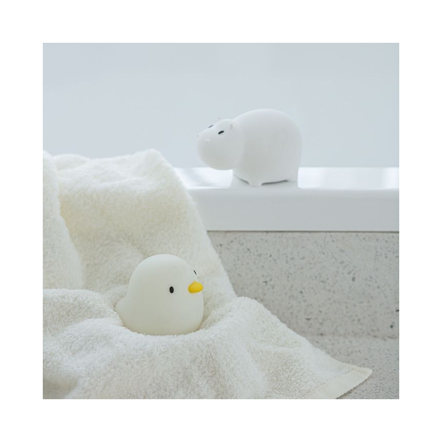 MegaLight - LED RGB Punjiva dečija dodirna lampa za kadu SWIMMY DUCK LED/5V IP67