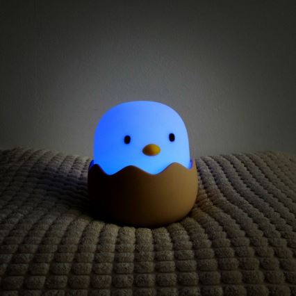 MegaLight - RGB LED prigušiva punjiva dečija dodirna lampa EGGY EGG LED/5V
