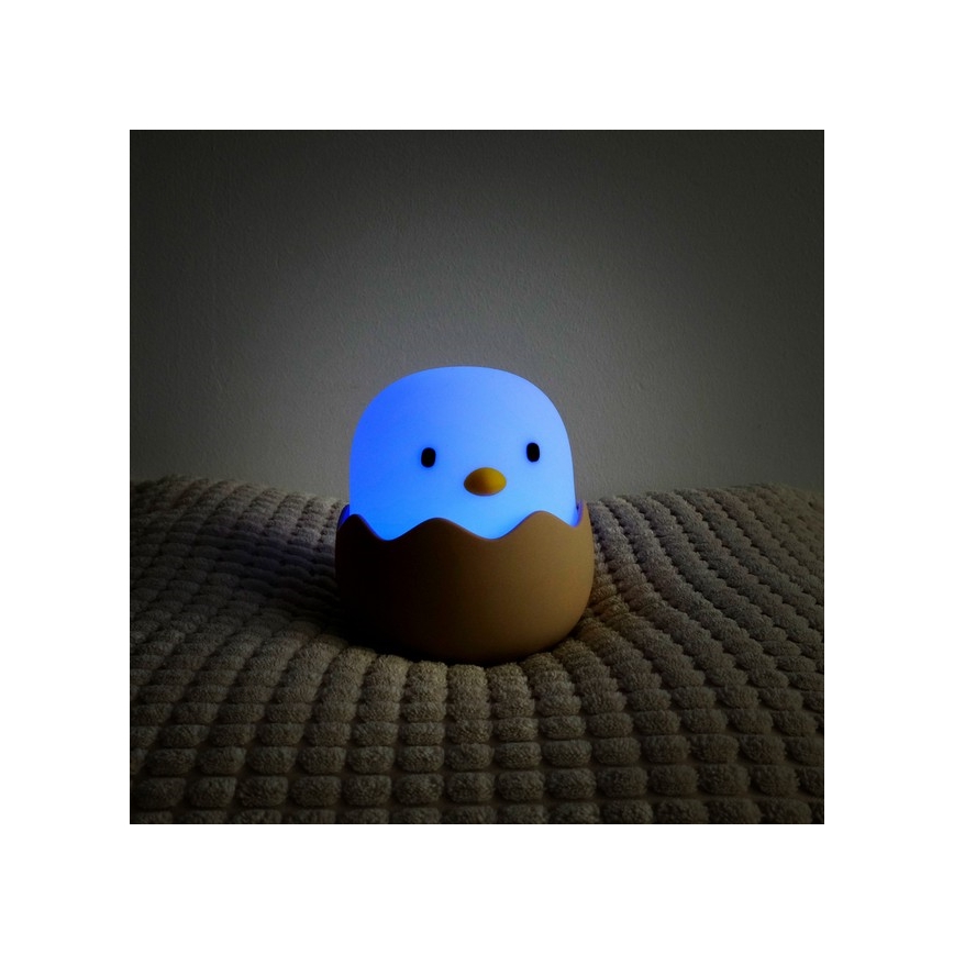 MegaLight - RGB LED prigušiva punjiva dečija dodirna lampa EGGY EGG LED/5V