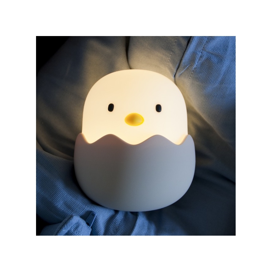MegaLight - RGB LED prigušiva punjiva dečija dodirna lampa EGGY EGG LED/5V