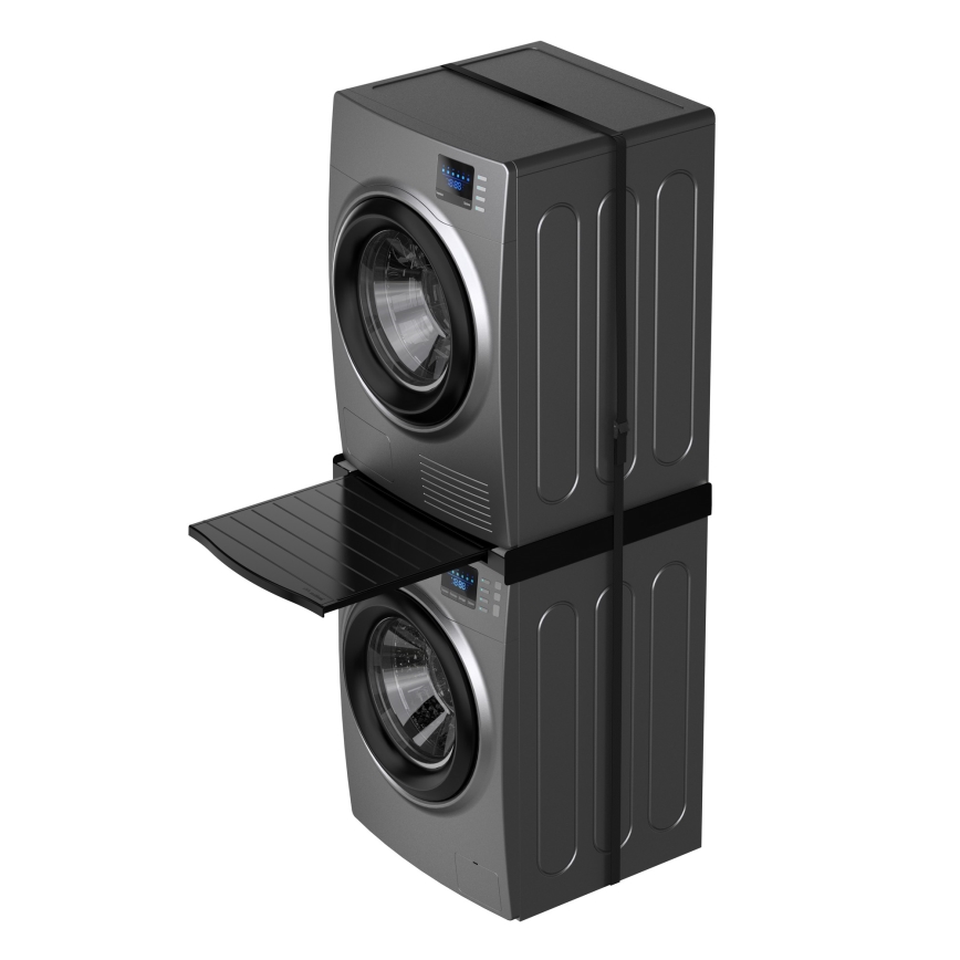 Meliconi 656136 - Postolje za veš mašinu i sušilicu sa izvlačnom fiokom, 60 cm, crno