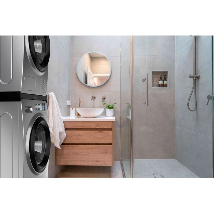 Meliconi 656138 - komplet za slaganje veš-mašine i sušilice, 70 cm, crni