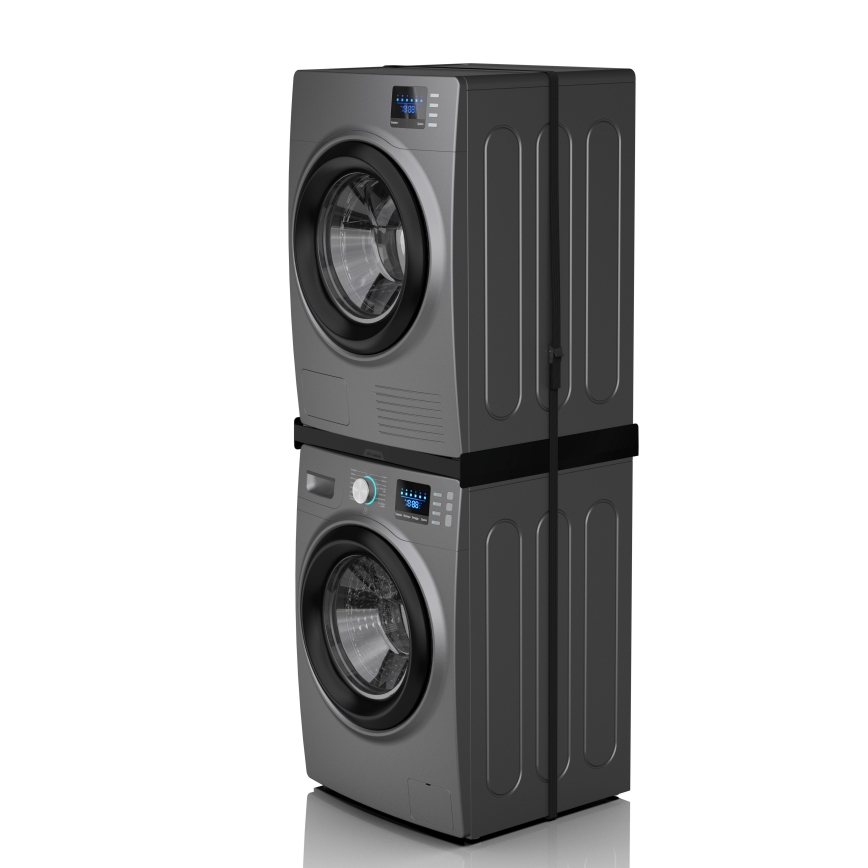 Meliconi 656138 - komplet za slaganje veš-mašine i sušilice, 70 cm, crni