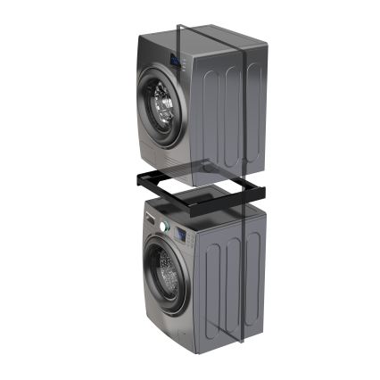 Meliconi 656138 - komplet za slaganje veš-mašine i sušilice, 70 cm, crni