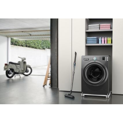 Meliconi 656149 - Antivibraciona prigušiva podloga za veš-mašinu sa izvlačnim točkićima 47 cm bela