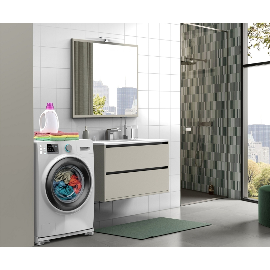 Meliconi 656149 - Antivibraciona prigušiva podloga za veš-mašinu sa izvlačnim točkićima 47 cm bela