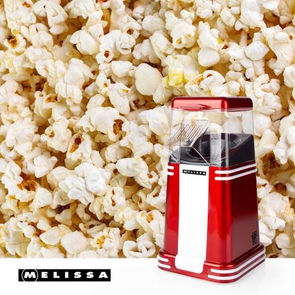 Melissa - retro aparat za kokice na vrući vazduh 1200W/230V crvena