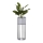 Metalna saksija LOFT 55x20 cm crna/bela
