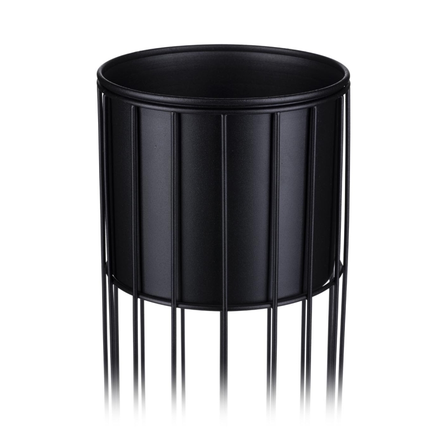 Metalna saksija LOFT 55x20 cm crna