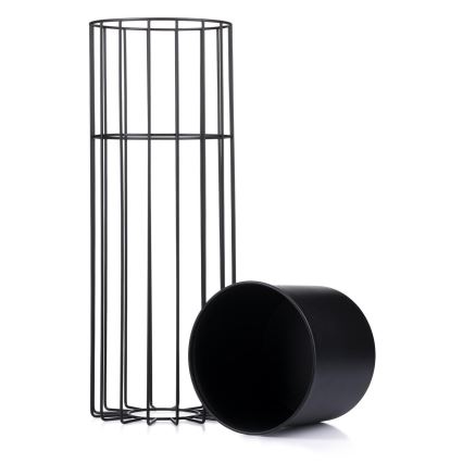 Metalna saksija LOFT 55x20 cm crna