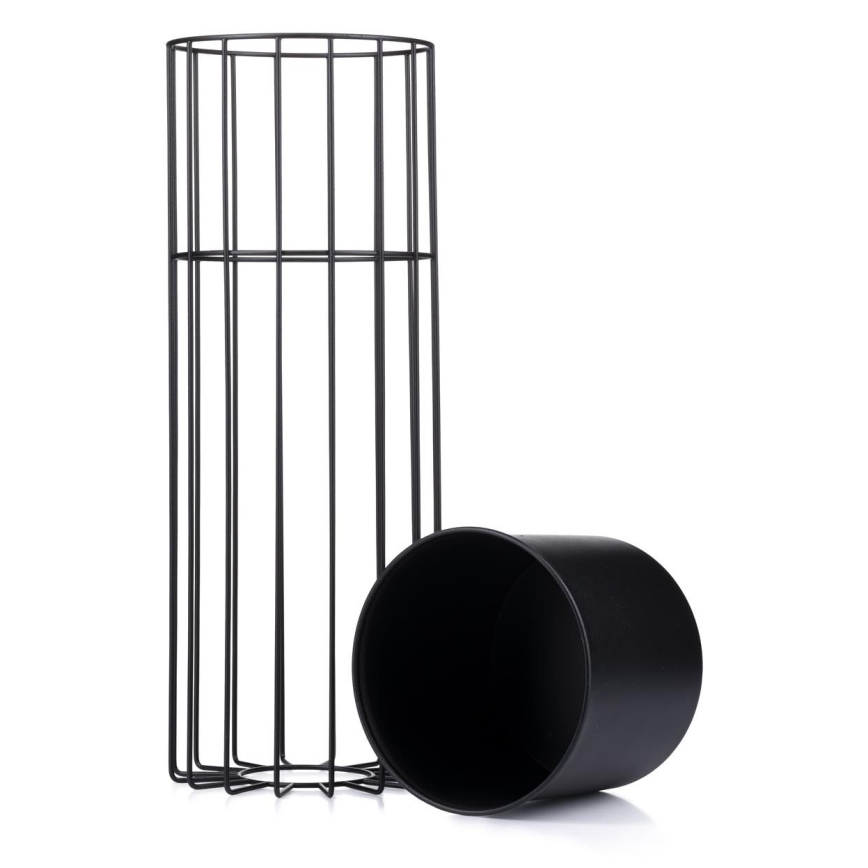 Metalna saksija LOFT 55x20 cm crna