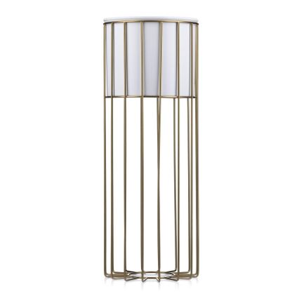 Metalna saksija LOFT 55x20 cm zlatna/bela