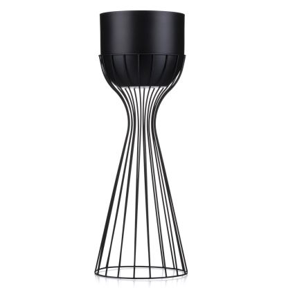 Metalna saksija LOFT 56x20 cm crna
