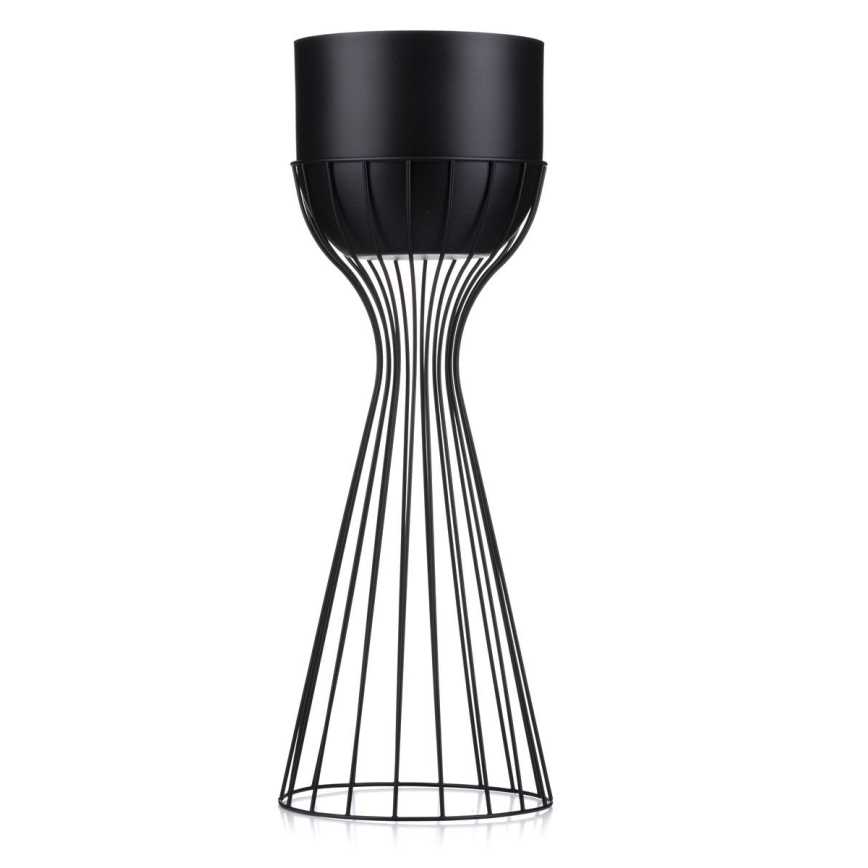 Metalna saksija LOFT 56x20 cm crna